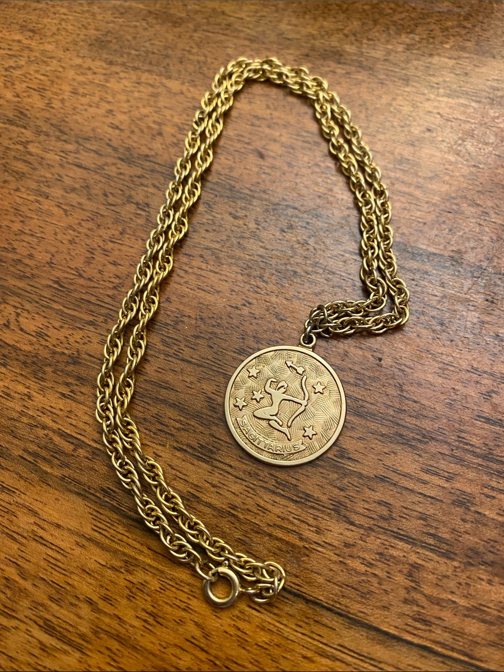 SARAH COVENTRY Sagittarius Pendant Goldtone Necklace